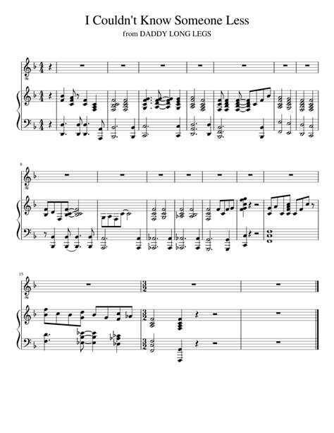 i couldn't know someone less sheet music pdf